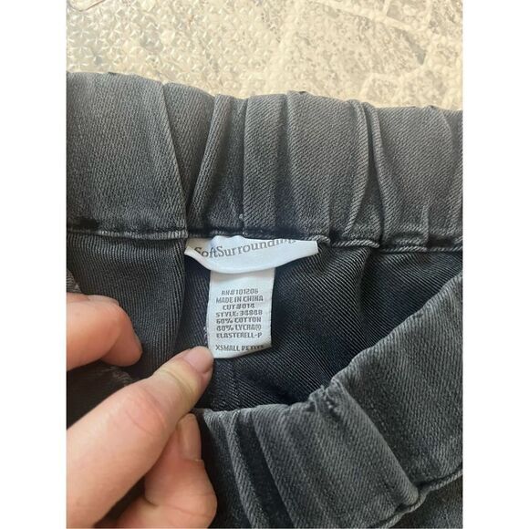 Soft Surroundings Women's Pull On Gray Denim Skinny Pants Size Ex Small Petite - Picture 2 of 6